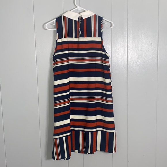 Monteau Women’s Summer Stripes Sleeveless Collard Dress Size Medium - Picture 6 of 8